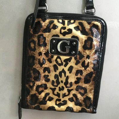 guess leopard purse
