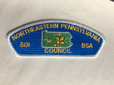 Northeastern Pennsylvania Council fully embroidered plastic back BSA CSP Patch