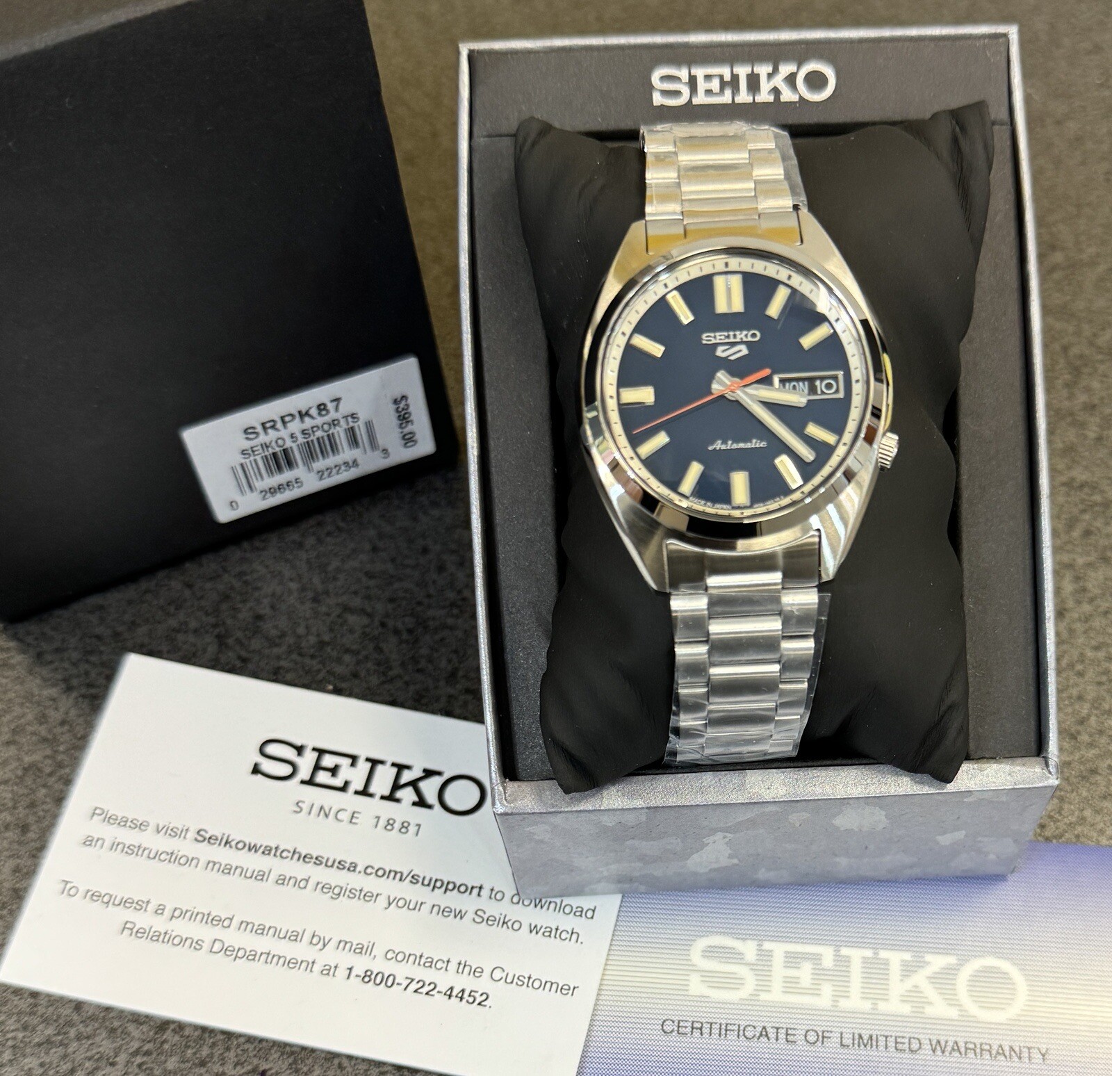 Seiko Sports Automatic SNXS Series Classic Blue Dial Watch