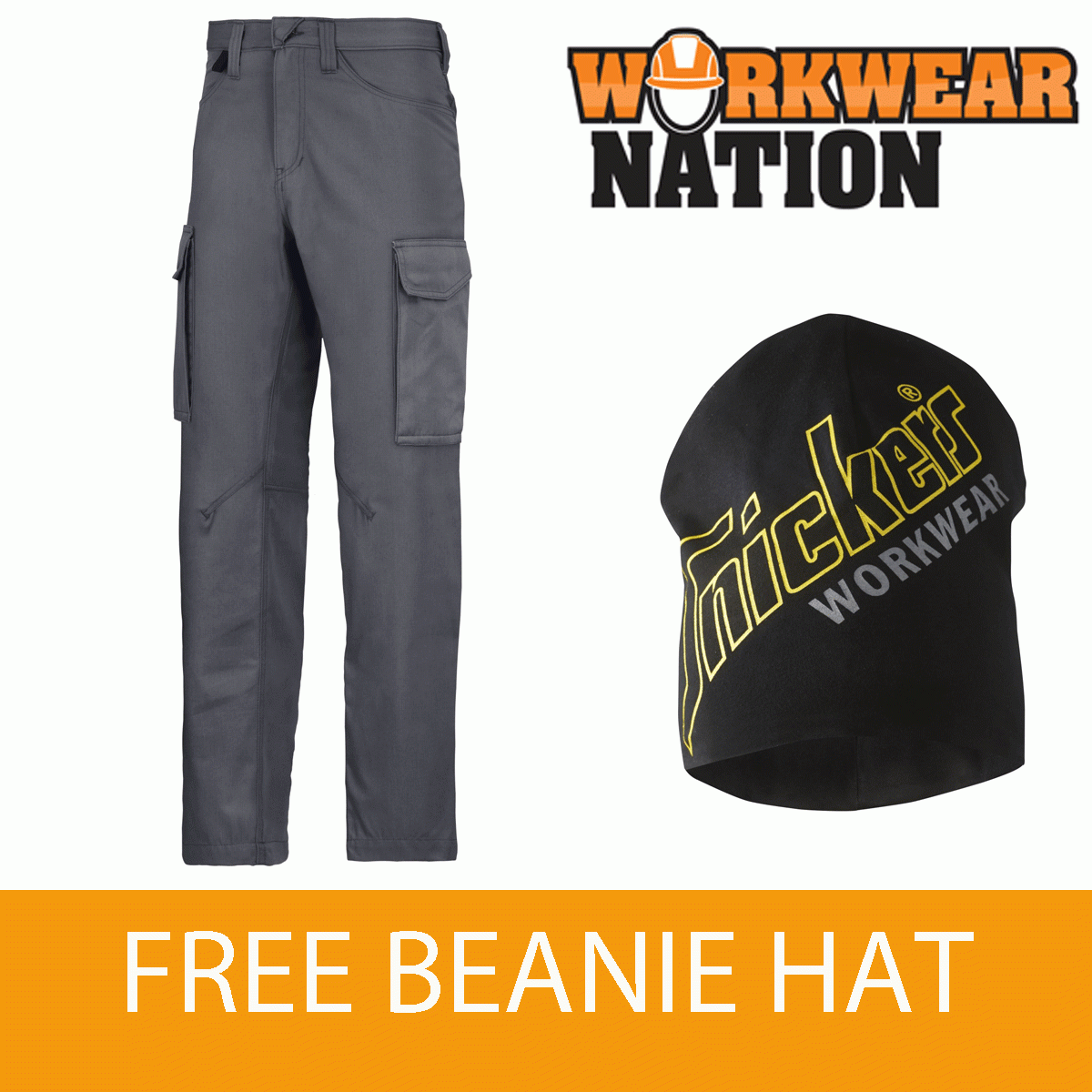 SNICKERS 6800 GRIGIO ACCIAIO lo sporco-repellente servizio Pantaloni GRATIS Cappello Beanie SNICKERS 6800 GRIGIO ACCIAIO lo sporco-repellente servizio Pantaloni GRATIS Cappello Beanie