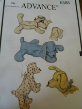 6588 PATRON VINTAGE ADVANCE  ANNEE 1940  RANGE PYJAMA ADORABLE CHIEN