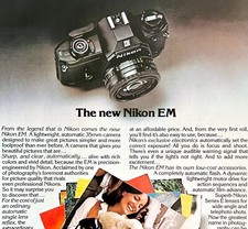 Nikon EM 35mm Camera 1979 Advertisement Vintage Photography Olympics DWKK7
