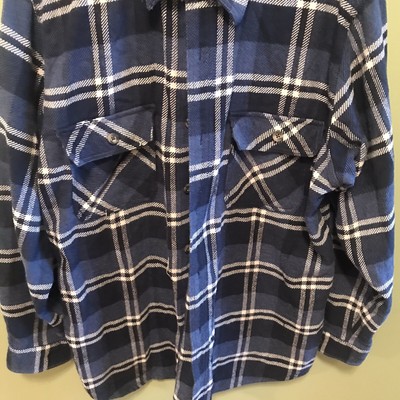 Outdoor Life Blue Plaid Button Fleece 