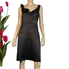 ⭐TARGET LADIES  SIZE 12 BLACK SATIN SPLICE DRESS NEW NWT