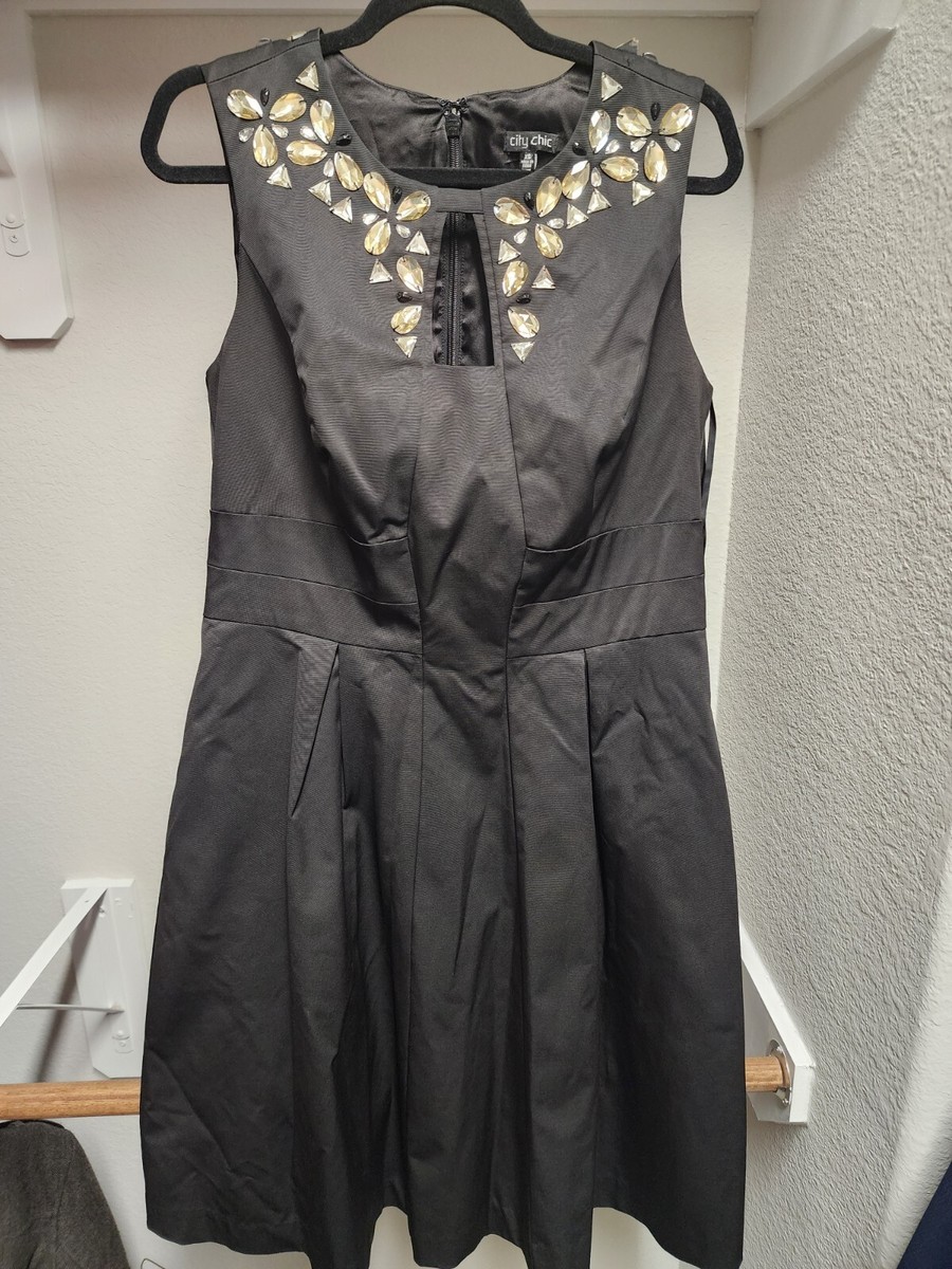 City Chic Black Dress with Accents | eBay