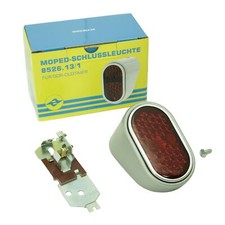 R&uuml;cklicht f&uuml;r Simson SR2, SR2 E, KR50 lackiert silber mit Fassung