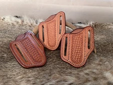 custom leather folding knife sheaths