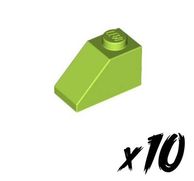 10x LEGO 3040   2x1 Spitze   Slope   lemone   lime