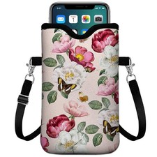 Universal Phone Sleeve Pouch with Crossbody Strap 7.6 X 4.3 Inches Shockproof...
