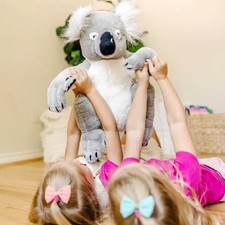 MELISSA DOUG LIFELIKE PLUSH KOALA STUFFED ANIMAL - GRAY