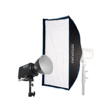 Amaran Ray 360c Full-Color COB Video Light US with Light Box 60x90 Softbox