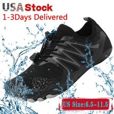 Men's Water Shoes Beach Barefoot Rubber Quick Dry Aqua Sock Slip on Sports Shoes