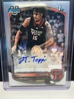 2025-26 Bowman Chrome - JT Toppin Auto Texas Tech CPA-JT