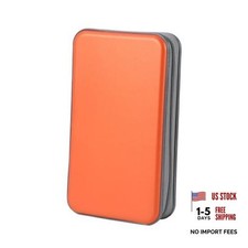 CD Case Hard Plastic Organizer Wallet for Car  CD DVD 96 Capacity Orange