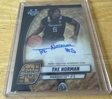2024-25 Bowman Chrome University #88 Tre Norman Black Wave Auto