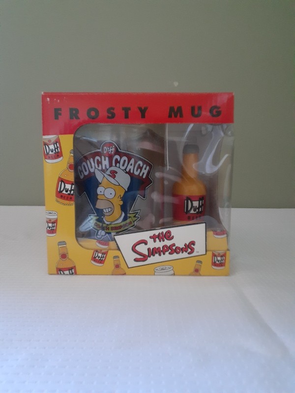 The Simpsons Homer Duff Couch Coach Frosty Mug New In Box 2003