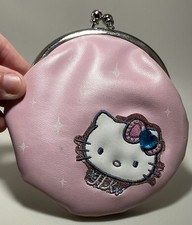 HTF Vintage Rare Pink Sanrio 2006 Hello Kitty Kisslock Coin Purse Bag