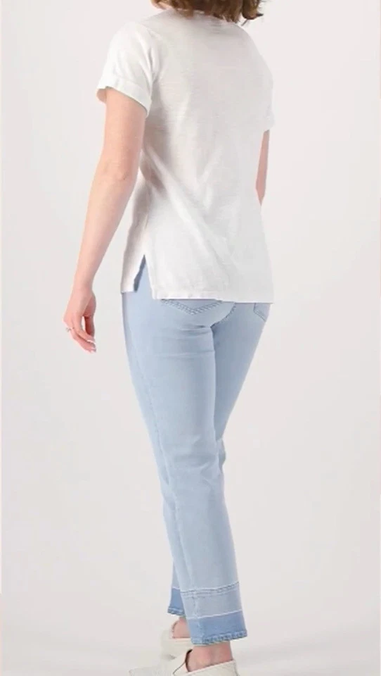 Pantalones al tobillo Isaac Mizrahi Live Indigo True Denim talla 32W azul A572782 Foto 4 de 4