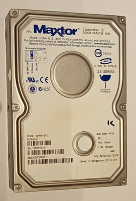Festplatte Maxtor Diamond Max 10 6B300R0 300GB ATA133 IDE PATA 3,5'' geprüft
