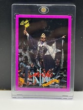 CLASSIC: WWF PURPLE BORDER- MACHO KING RANDY SAVAGE (1990) VINTAGE CARD NM