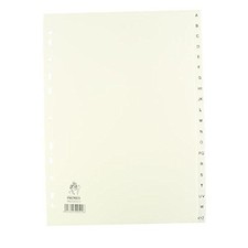 Whitebox WX01351 A4 Polypropylene Index - White