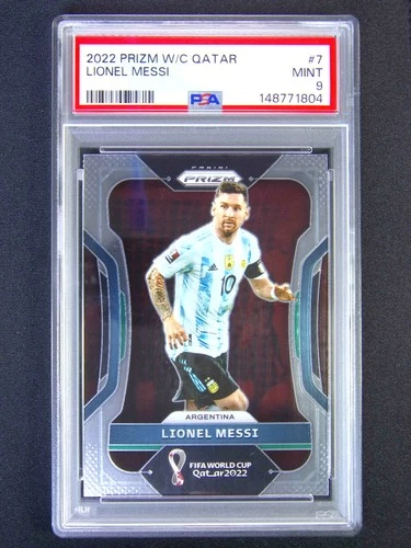 2022 Panini Prizm World Cup Lionel Messi #7 Argentina PSA 9