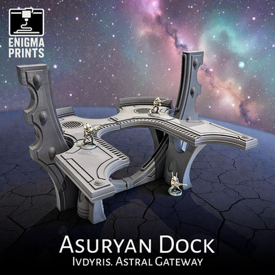 Asuryan Dock - 28mm 3D Printed Space Elf Sci-Fi Tabletop Wargaming Terrain