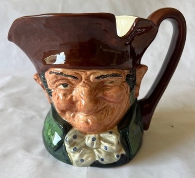 Vintage ROYAL DAULTON Old Charlie D 5420 LARGE 6 in. Toby Mug Retired England