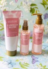 The Spathecary Camellia Blush 3pc Shave Set Scrub Serum Oil Paraben-Free