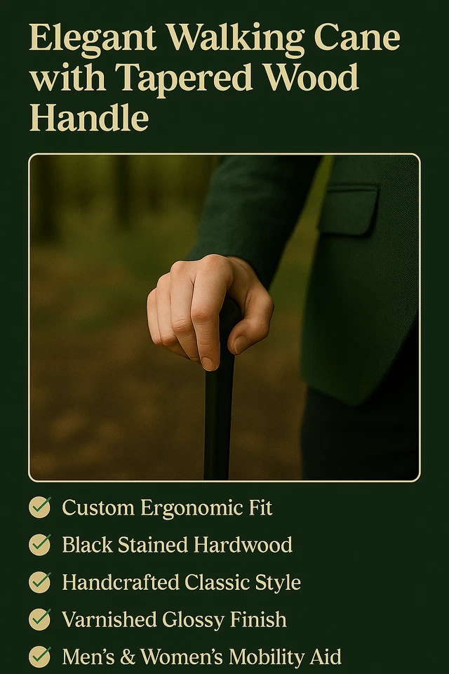 Bastón de safari de madera maciza de hierro natural estilo vintage de 36 pulgadas Foto 4 de 4