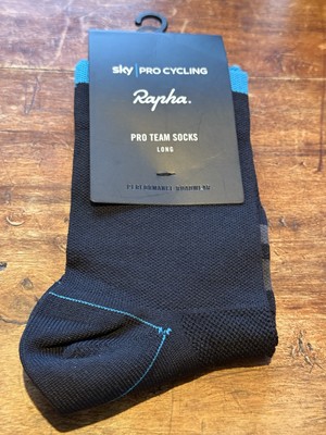RAPHA Pro Team Socken schwarz Größe M Team Sky Long Performance Sock.