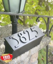 NACH 4" Aluminum Address Number Outdoor Magnetic Black