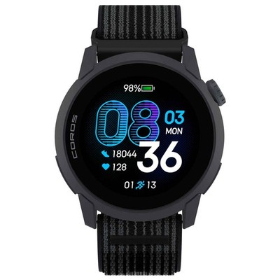 Coros Pace 4   Ultraleichte GPS-Sportuhr mit Nylon-Armband in Schwarz