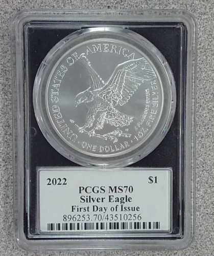 2022 BU 1 oz. .999 American Silver Eagle PCGS MS70 Damstra (256)