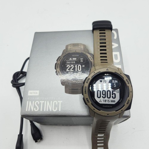 Garmin Instinct tactical Watch Coyote Tan Timepiece Authentic Ready