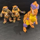 TMNT 1993 2 Cave Turtles Donatello & One Trippy Tyrannosaurus Dinosaur  Vintage