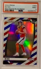 2024 Panini Prizm #309 Bo Nix Red White & Blue Prizm Rookie Card PSA 9 MINT