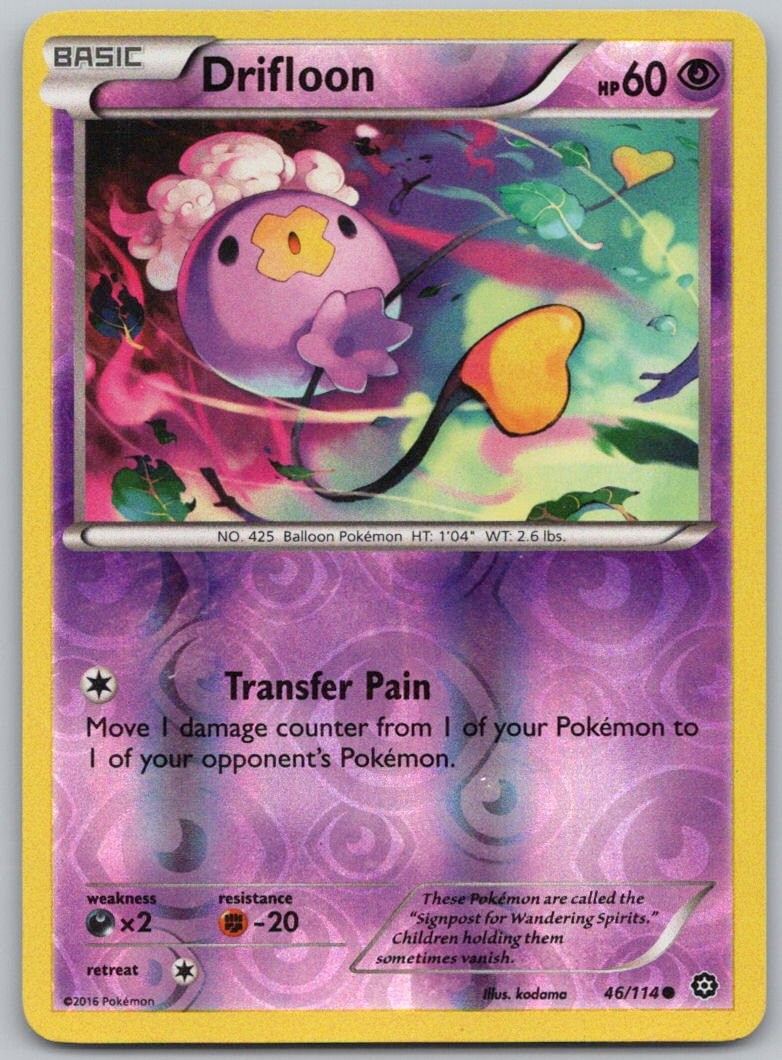 Drifloon 46/114 Reverse Holo Steam Siege STS LP