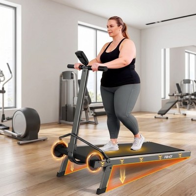 3.0 HP Under Desk Folding Treadmills Walking pad with Handle Bar for Home Small