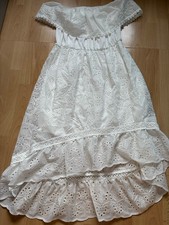Vokuhila Spitzen Kleid Carmen Lochmuster Gr XL Neuw