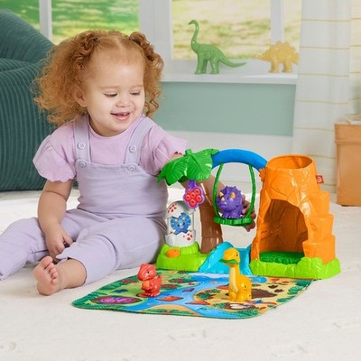 Fisher Price Little People Dinosaurier Dorf Spielset mit Spielmatte