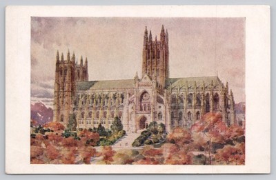 Washington DC Mount Saint Alban Washington Cathedral Architect Watercolor A13188