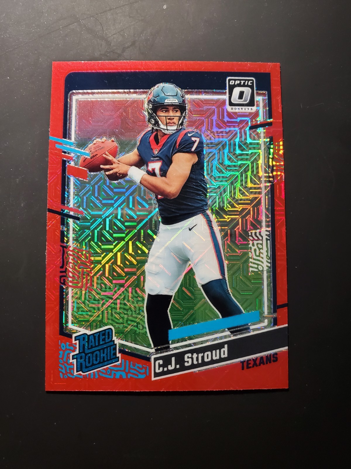 2023 Panini Donruss Optic - Rated Rookie C.J. Stroud #244 Red Mojo Prizm (RC)
