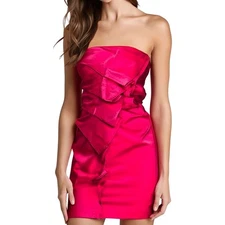 A.L.C. Womens Talita Ruffled Satin Cocktail And Party Dress BHFO 3425