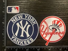 NEW YORK YANKEES LOT SET OF 3 MLB BASEBALL IRON ON PATCHES