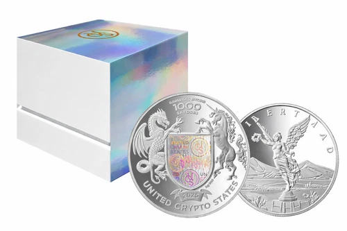 2025 United Crypto States Libertad 1 oz .999 Silver Proof Coin ~ w/ Box