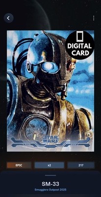 250cc SM-33 STELLAR ART SMUGGLERS OUTPOST 25 EPIC Star Wars Card Trader