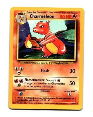 Pokemon Base Set Charmeleon Uncommon 024/102