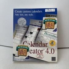 Vintage Calendar Creator 4.0 Windows 3.1 95 98 Sealed in Box CD-ROM