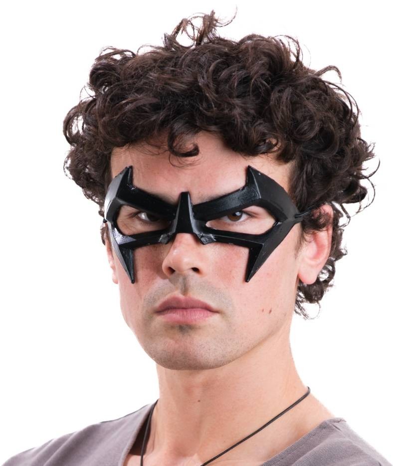 Máscara Nightwing Dick Grayson Arkham Gotham Knights asilo orígenes ojo negro Robin